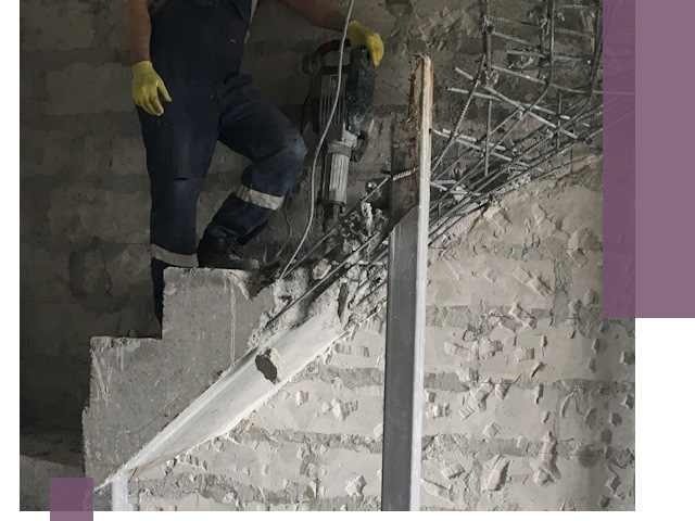 Демонтаж металлических и бетонных лестниц в Гудермесе