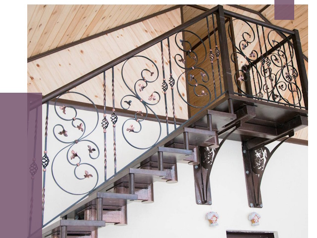 Кованые лестницы в Гудермесе от 79927 руб. под ключ