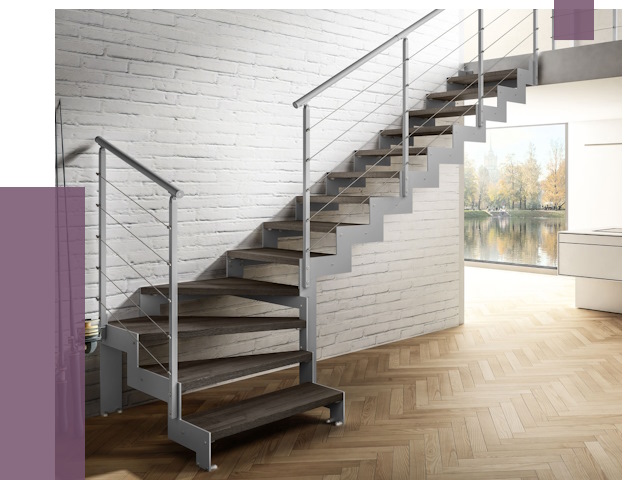 Г-образные лестницы под ключ в Гудермесе от 37145 руб. | ПРОЛЁТ-Гдр