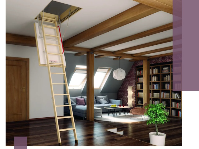 Чердачные лестницы под ключ в Гудермесе: изготовление и монтаж