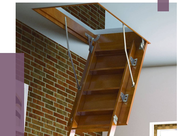 Установка чердачной лестницы в Гудермесе от 7839 руб. | ПРОЛЁТ-Гдр