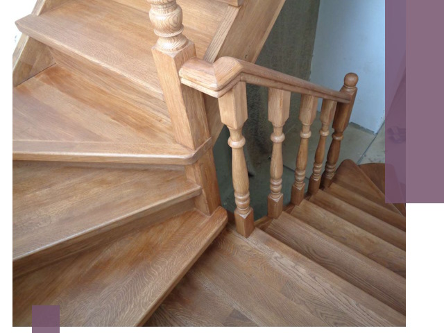 Дубовые лестницы под ключ в Гудермесе: изготовление и монтаж