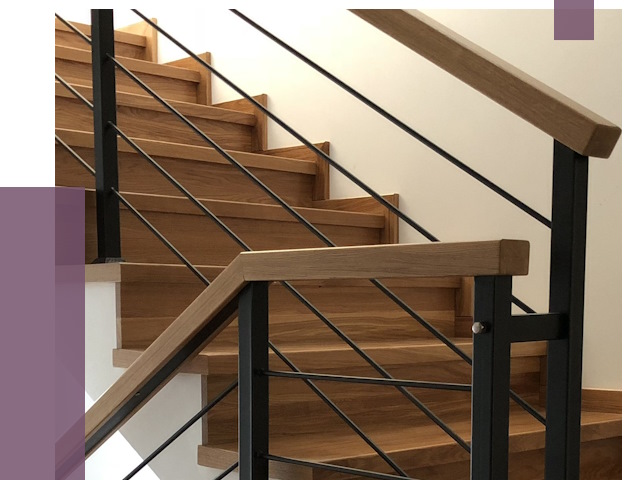 Обшивка металлической лестницы деревом в Гудермесе от 4355 руб.
