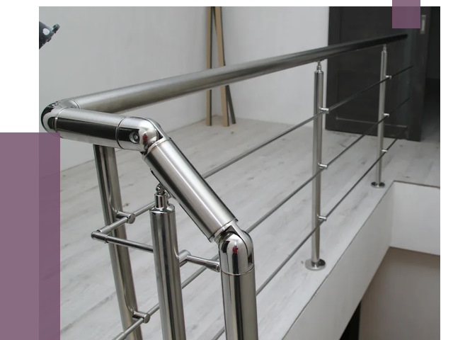 Перила из нержавеющей стали в Гудермесе от 9017 руб. под ключ | ПРОЛЁТ-Гдр
