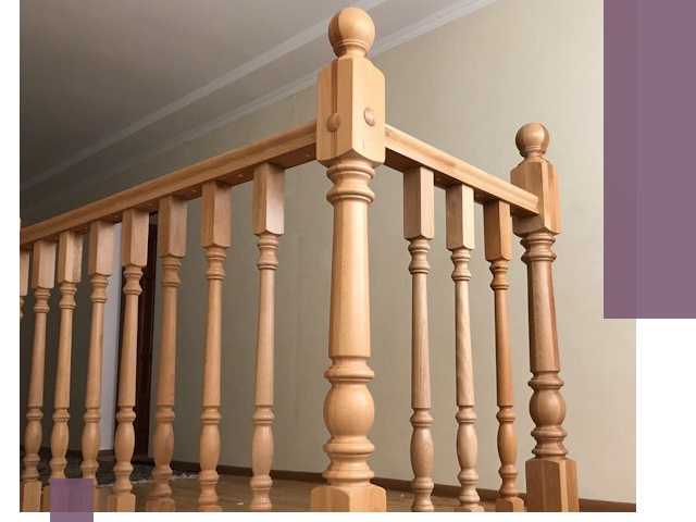 Деревянные перила на заказ в Гудермесе: монтаж и изготовление