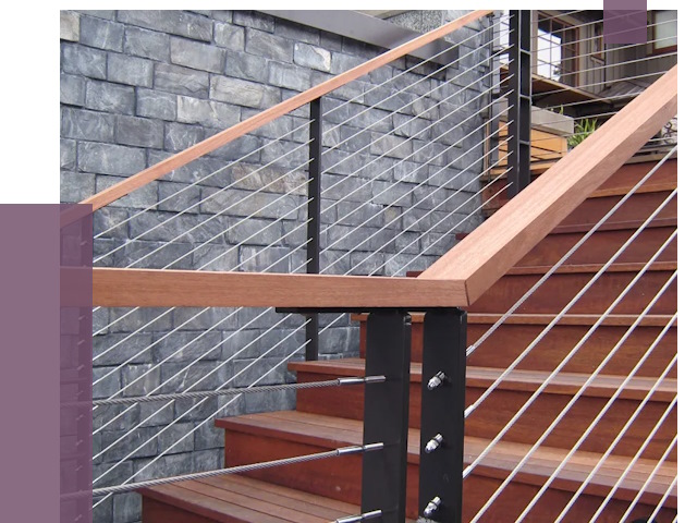 Тросовые перила под ключ в Гудермесе от 7788 руб.