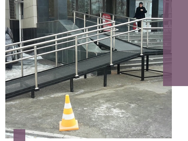 Стационарные пандусы под ключ в Гудермесе — изготовление и монтаж