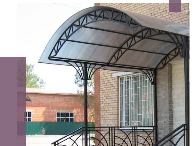 Металлические навесы и козырьки в Гудермесе от 12809 руб.