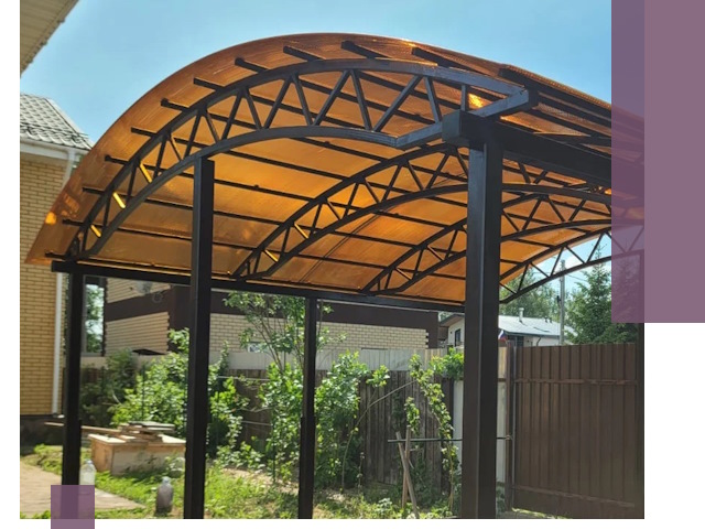 Изготовление навесов под ключ в Гудермесе из качественных материалов