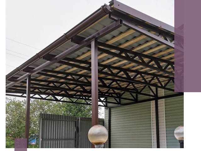 Навесы под ключ в Гудермесе: изготовление, монтаж и гарантия