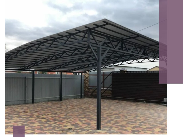 Недорогие навесы под ключ в Гудермесе — изготовление и монтаж