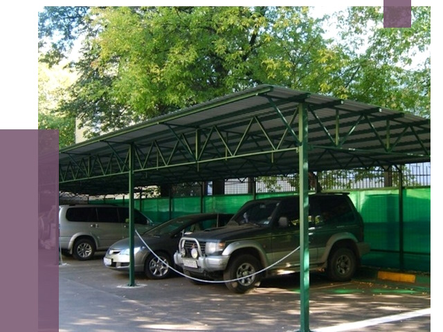 Навесы для парковки в Гудермесе от 80439 руб. заказать | ПРОЛЁТ-Гдр