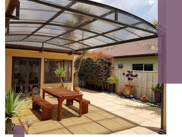 Навесы во двор под ключ в Гудермесе — изготовление и монтаж