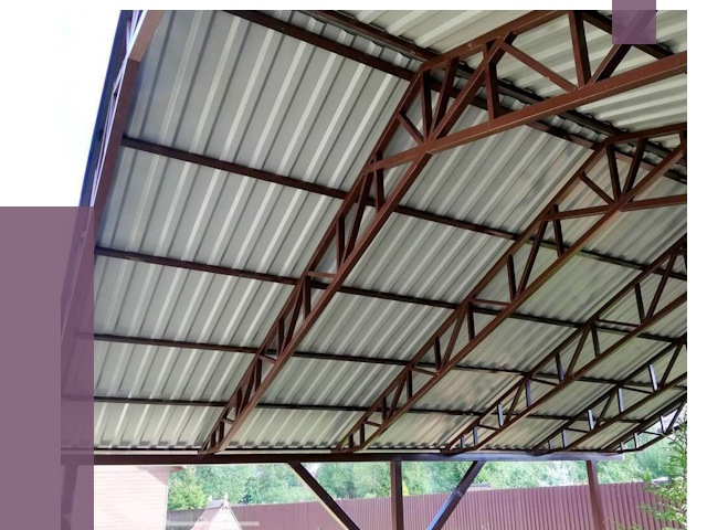 Навесы из профнастила в Гудермесе от 7378 руб. | ПРОЛЁТ-Гдр