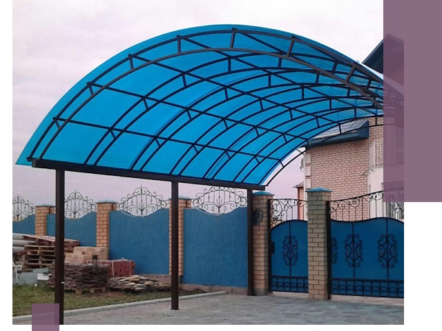 Арочные навесы под ключ в Гудермесе — изготовление и монтаж