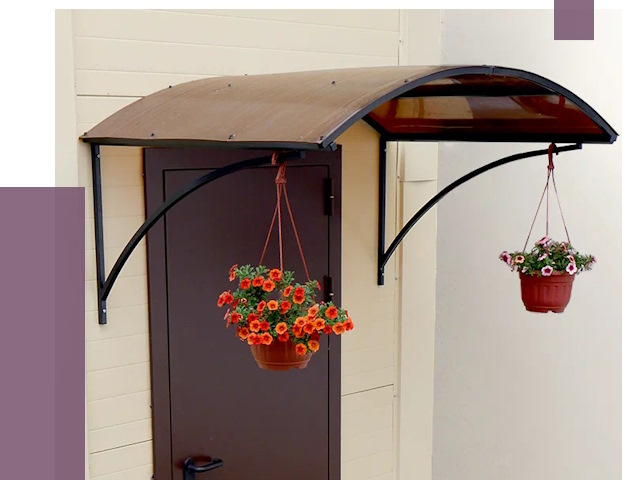 Козырьки над входом в Гудермесе от 14858 руб.  | ПРОЛЁТ-Гдр