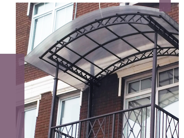 Козырьки над балконом в Гудермесе от 8659 руб. | ПРОЛЁТ-Гдр