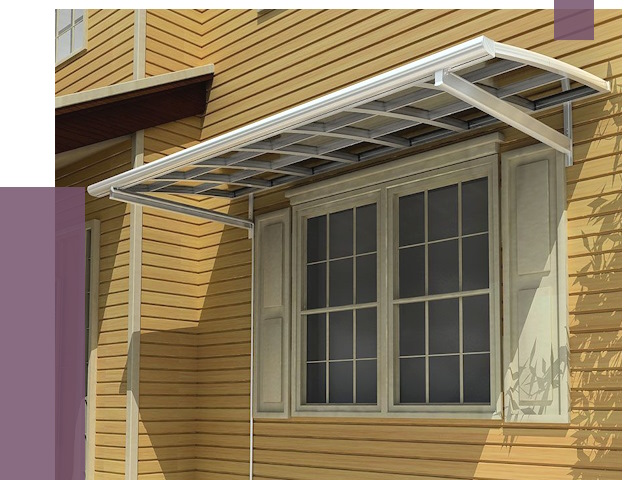 Козырьки над окнами в Гудермесе от 7634 руб. — монтаж, покупки | ПРОЛЁТ-Гдр