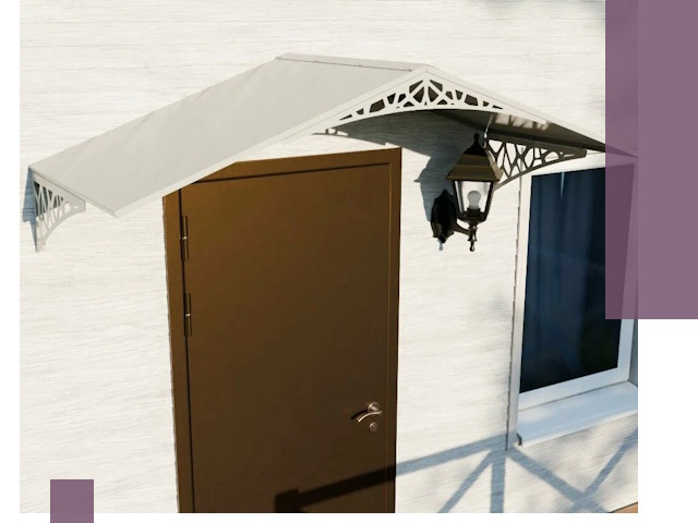 Металлические козырьки на входы и террасы в Гудермесе