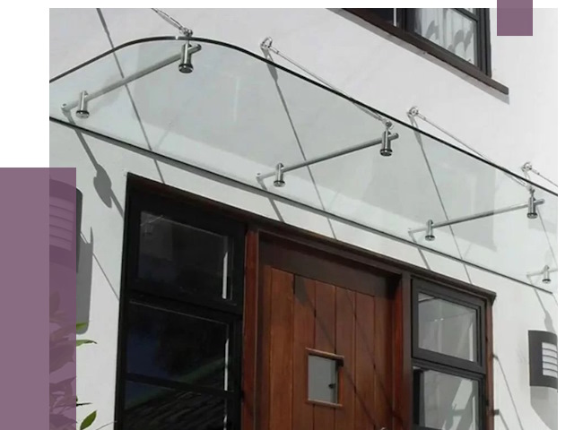 Стеклянные козырьки в Гудермесе от 18957 руб. | ПРОЛЁТ-Гдр