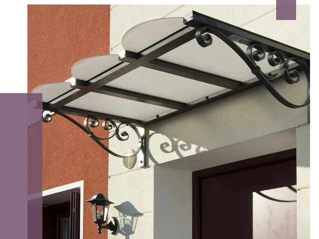 Односкатные козырьки в Гудермесе от 8403 руб.  | ПРОЛЁТ-Гдр