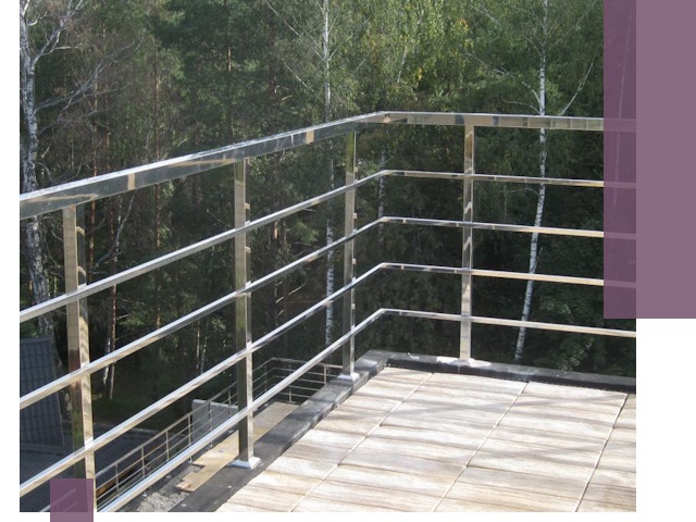 Парапеты из нержавеющей стали в Гудермесе — изготовление и монтаж