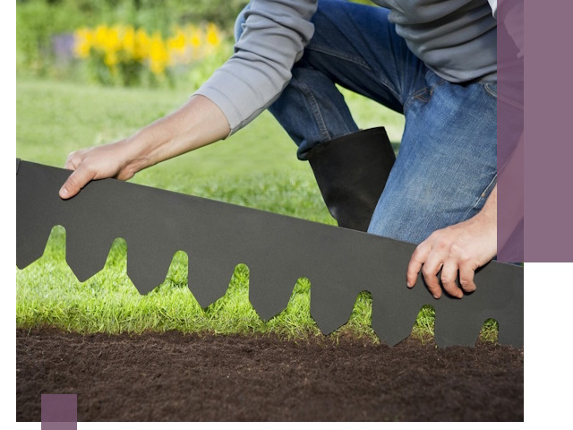 Металлические бордюры для газона в Гудермесе — изготовление и монтаж